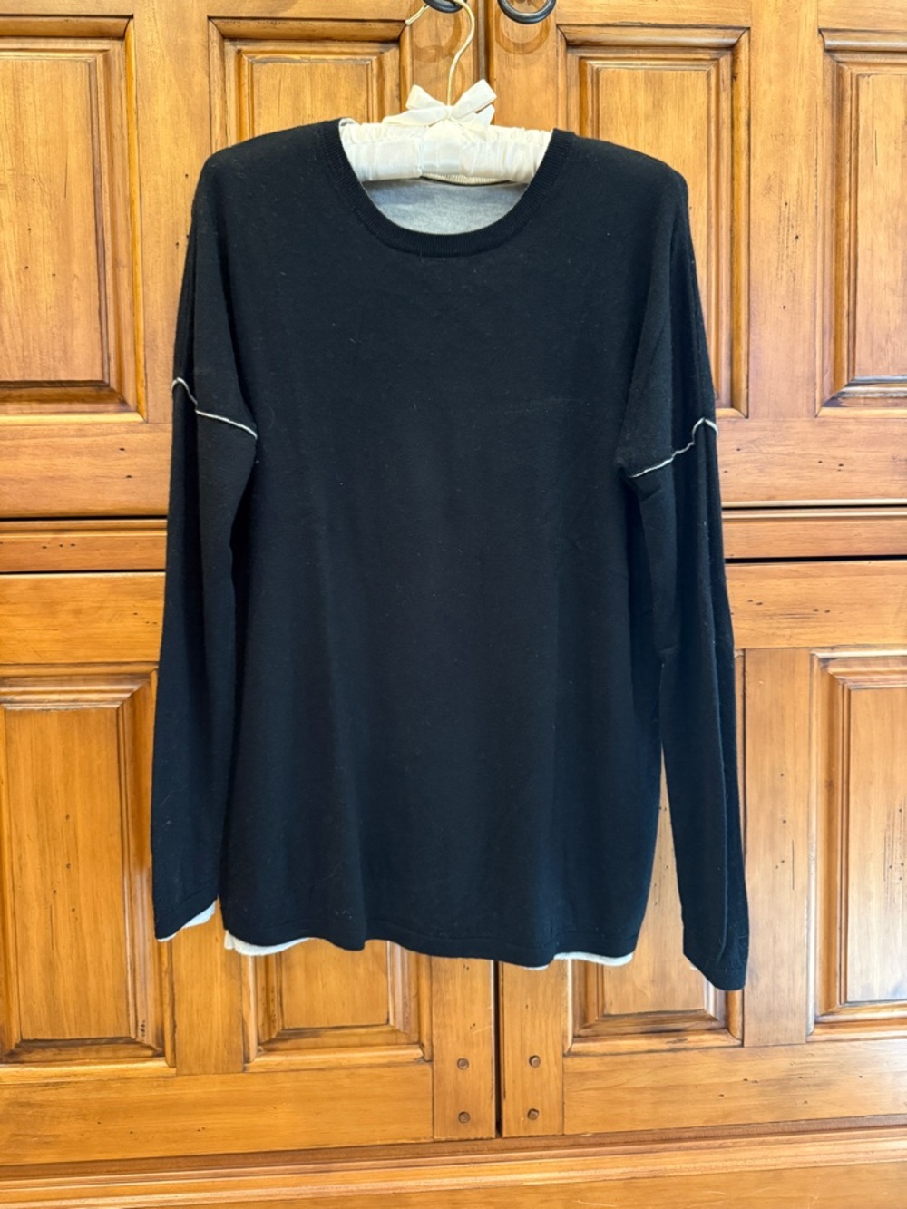 Kokun Double Layer Bamboo and Cashmere Crewneck Pullover